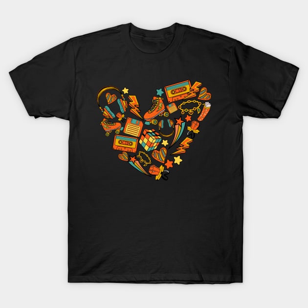 90s Heart filled with nostalgia T-Shirt by XOXO VENUS